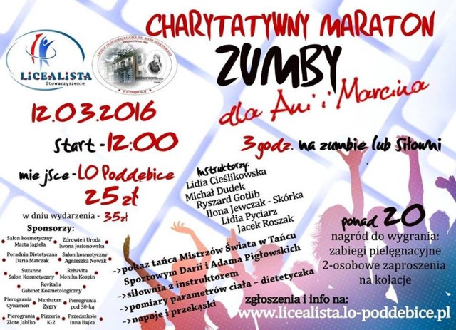 Charytatywny Maraton Zumby dla Ani i Marcina