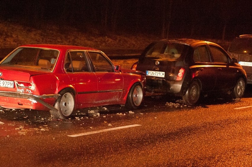 Wypadek przy ulicy Poznańskiej w Gnieźnie.