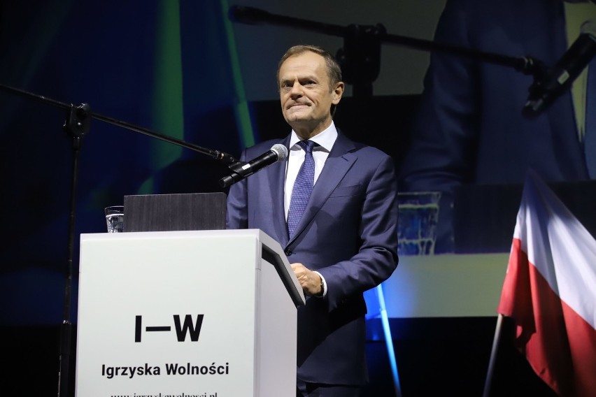 Donald Tusk w Łodzi. Przewodniczący Rady Europejskiej na Igrzyskach Wolności [ZDJĘCIA]