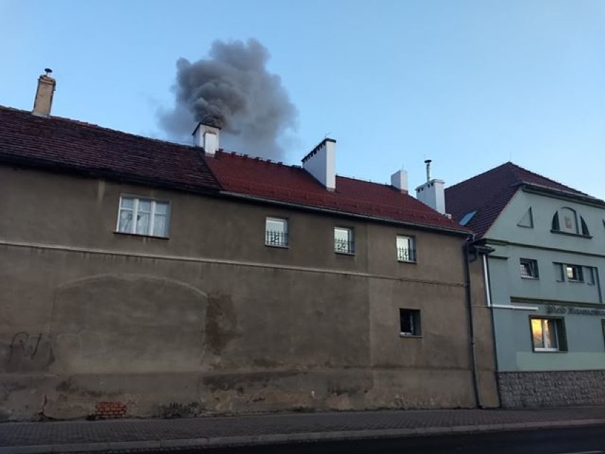 Czym pali się w Strzegomiu? To zdjęcia z dziś rano