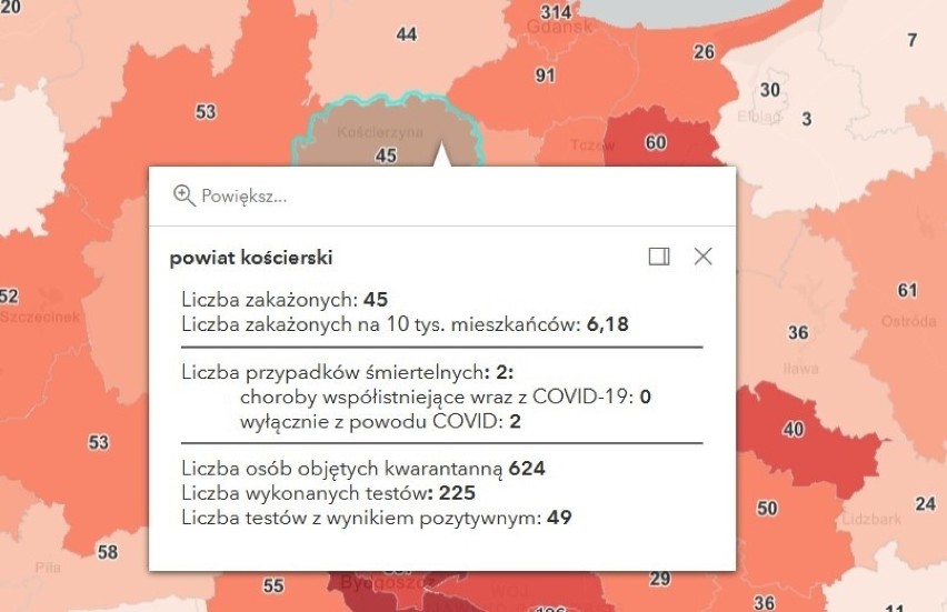 Zakażenia na Pomorzu 8.04.2021 r.