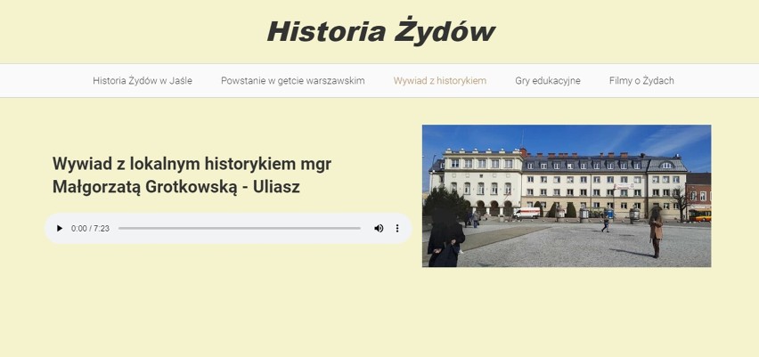 Licealistki przygotowały stronę internetową o jasielskich Żydach i powstaniu w getcie warszawskim