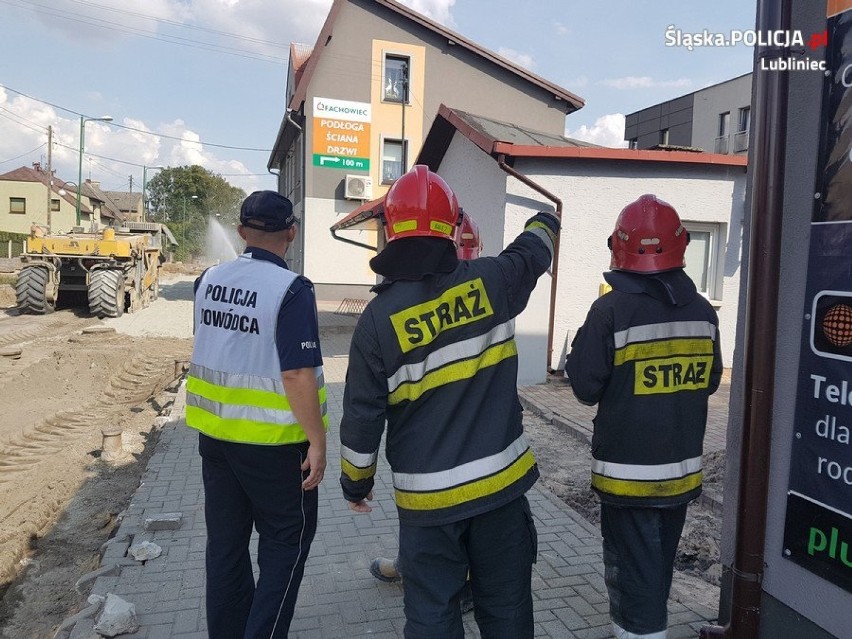 Rozszczelnienie gazociągu w Lublińcu. Ewakuowano 50 osób [ZDJĘCIA]