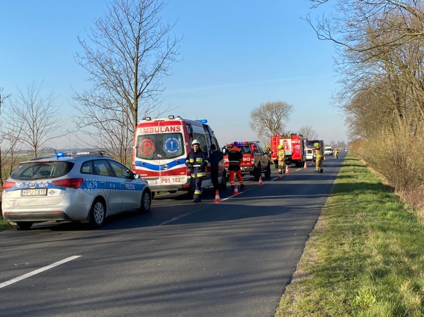 Kolizja na drodze powiatowej Chocz - Broniszewice