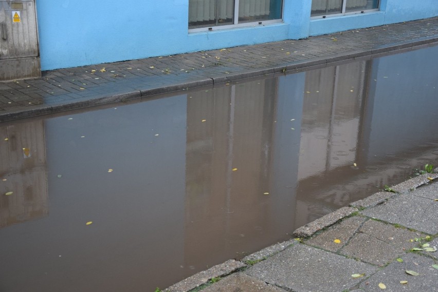 Po deszczu sąsiednie z ulicą Bohaterów Westerplatte miejsca...