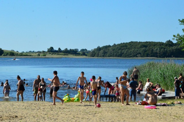 Plaża nad jeziorem Sowica (gmina Prabuty)