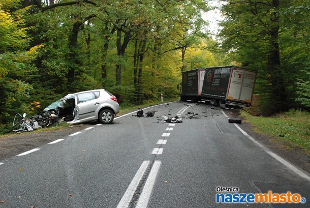 Wypadki pod Oleśnicą (ZDJĘCIA)