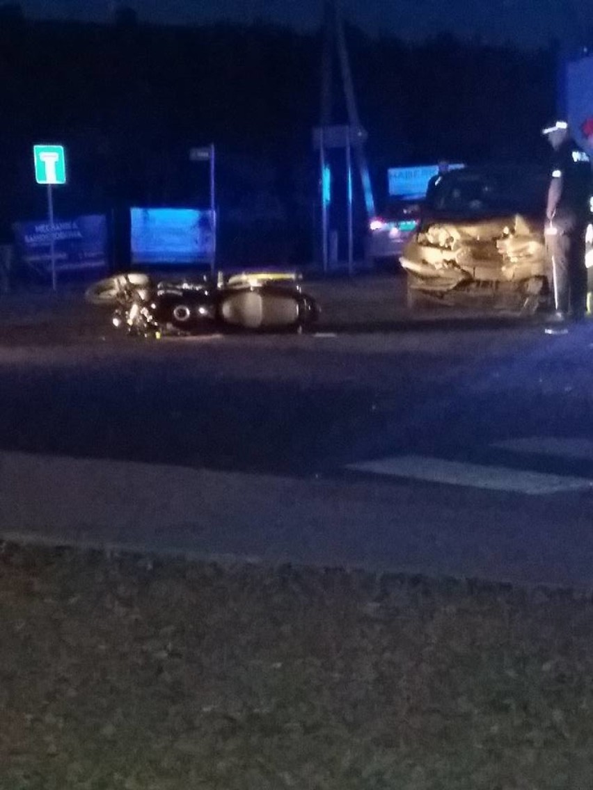 Wypadek z udziałem motocyklisty na ulicy Jastrzębskiej w...