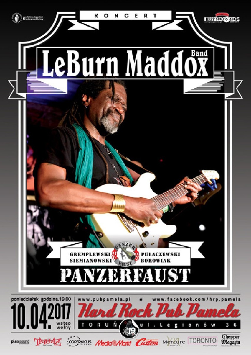 LeBurn Maddox Band i Panzerfaust wystąpią w "Pameli"