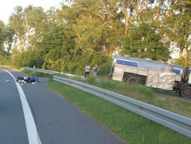 10 czerwca 2014 ok. godz. 19:30 w Steklinie doszło do wypadku. Motocyklista uderzył w tył cysterny