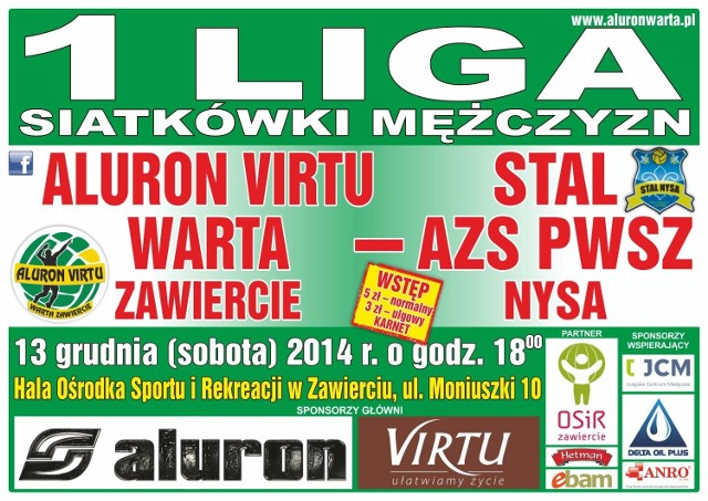 Aluron Virtu Warta Zawiercie - Stal AZS PWSZ Nysa.