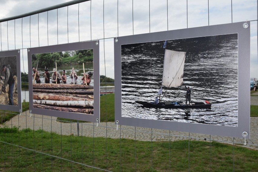 Wystawa fotografii „Drewno na wodzie" autorstwa Andrzeja Łady na sandomierskim bulwarze nad Wisłą. Zobacz zdjęcia 