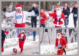 Bieg Mikołajkowy 2021 w Lesie Kabackim. Zawodnicy startowali na 5 i 10 km. Zobacz fotorelację