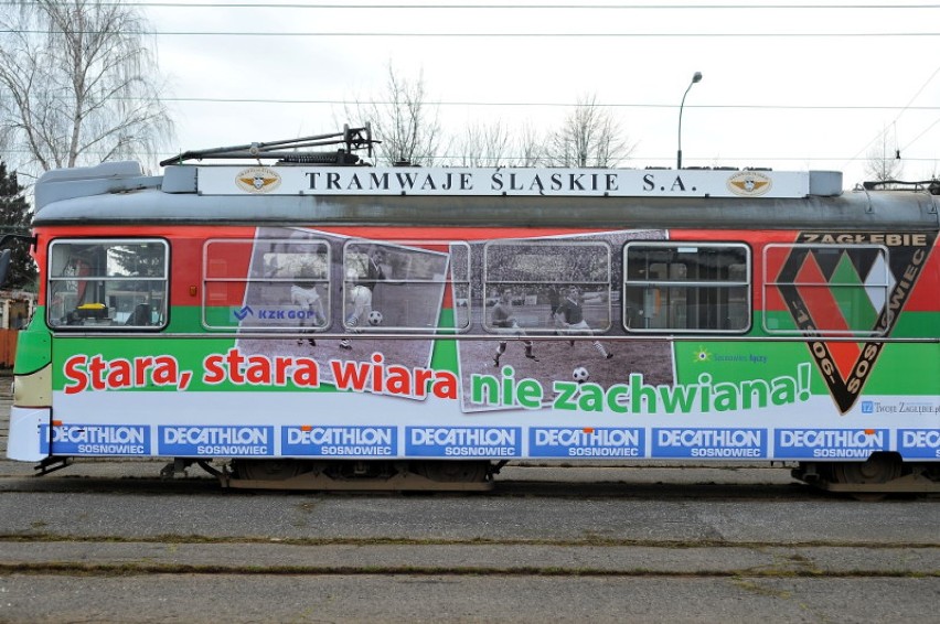 Tramwaje w Sosnowcu. Widzieliście już wóz w barwach Zagłębia? [ZDJĘCIA]