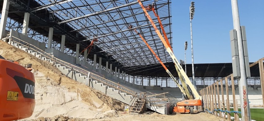 Stadion Pogoni Szczecin - 28 kwietnia 2020.