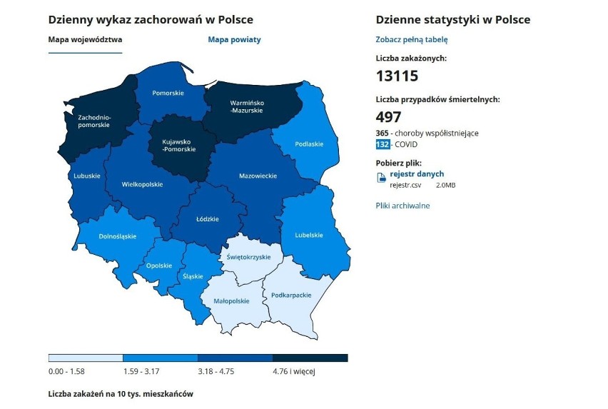 Koronawirus - Polska, 24.12.2020