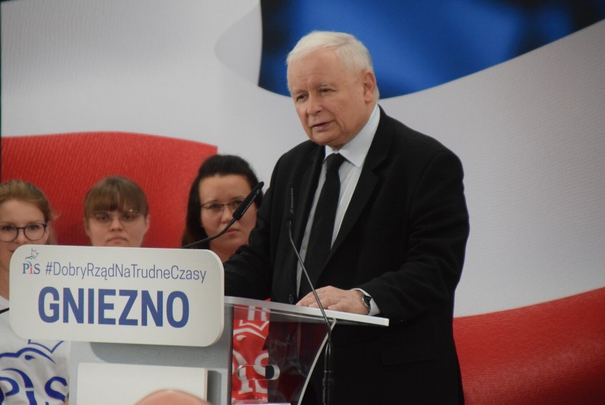 Jarosław Kaczyński w Gnieźnie. Prezes PiS spotkał się z sympatykami partii rządzącej