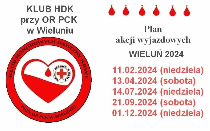 Pierwsza w 2024 roku akcja honorowego krwiodawstwa w Wieluniu