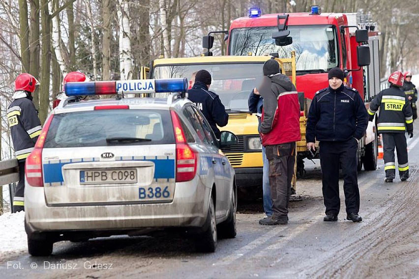 Kolizja drogowa na ul. Mieroszowskiej w Wałbrzychu