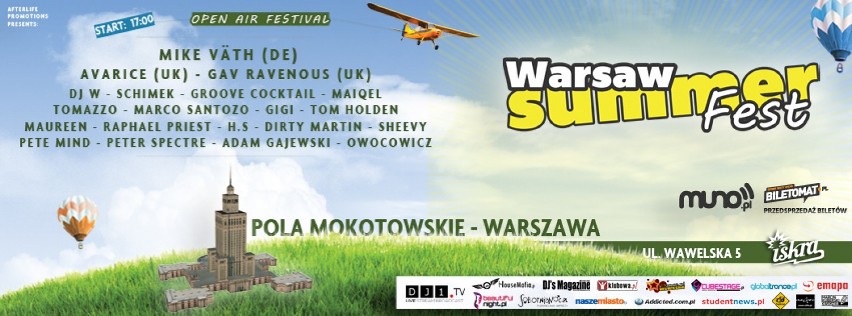 Klub ISKRA zaprasza na Warsaw Summer Fest - duża plenerowa...