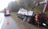 Wypadek na trasie Toruń - Bydgoszcz. Ciężarówka w rowie!