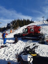 Tatry Słowackie. Narciarz wjechał w napiętą stalową linę ratraka. Ma głęboką ranę na szyi 