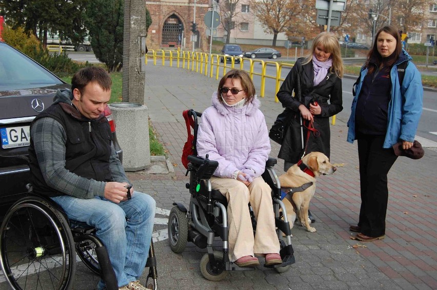 Happening na wózkach na ulicach Malborka