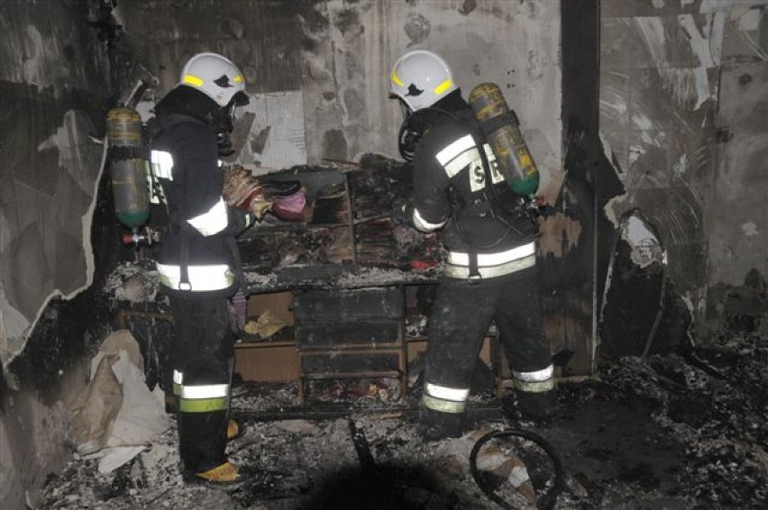 Pożar mieszkania przy ul. Śmigielskiej w Kościanie