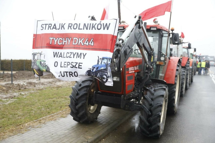 Tychy, protest rolników 9 lutego 2024 przeciw Zielonemu...