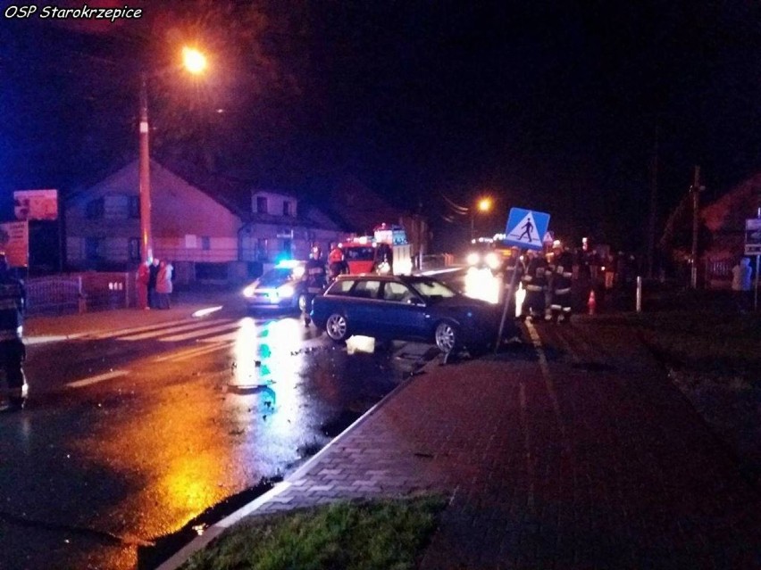 Trzy pojazdy zderzyły się w Krzepicach [FOTO]