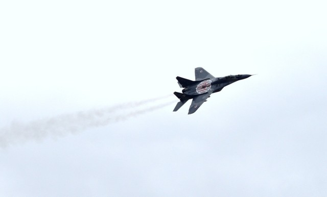 Silniki odrzutowe samolotu MiG-29 (na zdjęciu) potrafią narobić sporo hałasu. Tę maszynę oraz Su-22 najczęściej można oglądać podczas testów nad Bydgoszczą