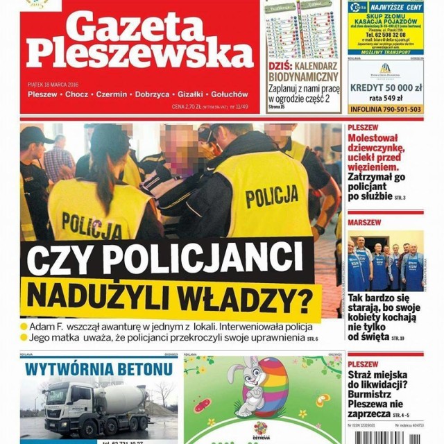 Gazeta Pleszewska - 40 stron aktualności z Pleszewa i gmin powiatu pleszewskiego. Nowy numer tygodnika jest już w sprzedaży