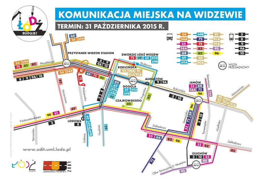 Oddanie do ruchu Trasy W-Z. Zmiany w organizacji MPK Łódź [MAPA]