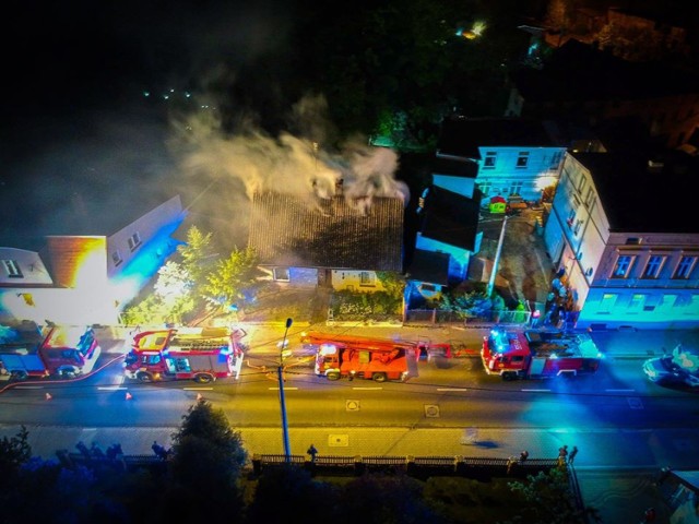 Pożar domu na ulicy 22 Stycznia w Wyrzysku