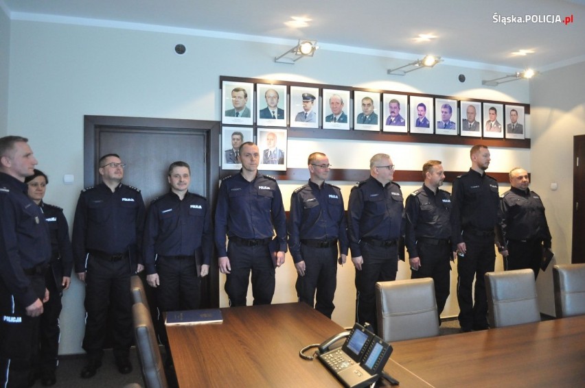 Nowi zastępcy komendanta miejskiego policji w Dąbrowie Górniczej i Sosnowcu FOTO 