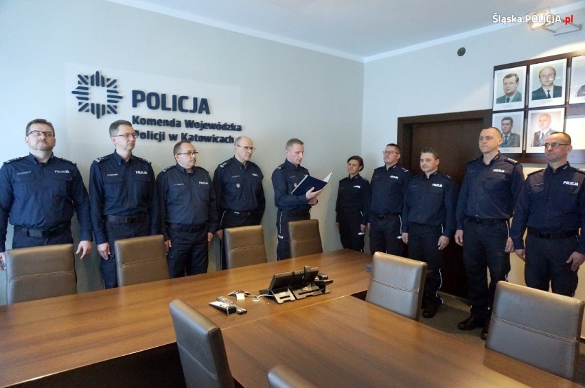 Nowi zastępcy komendanta miejskiego policji w Dąbrowie Górniczej i Sosnowcu FOTO 