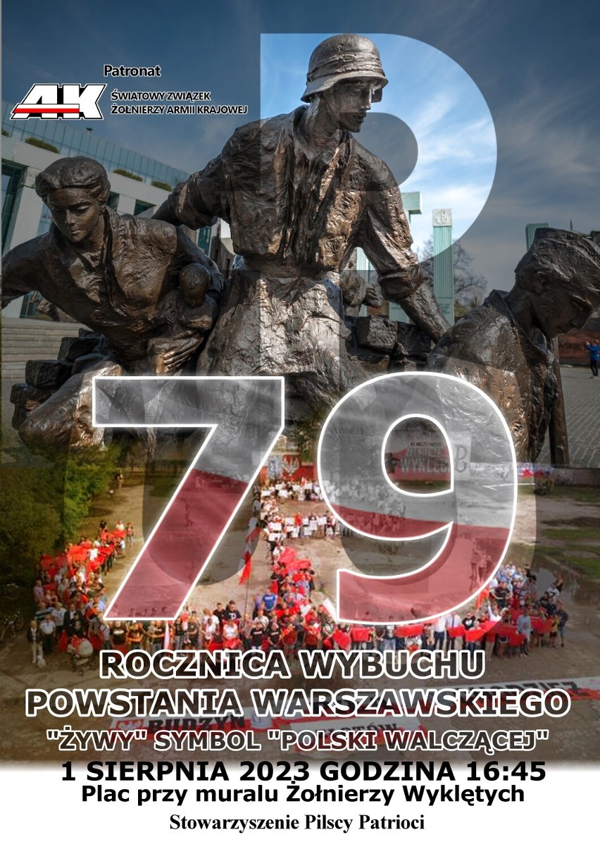 „Żywy” symbol Polski Walczącej w Pile. W ten sposób oddano hołd Powstańcom Warszawskim. Zobacz zdjęcia
