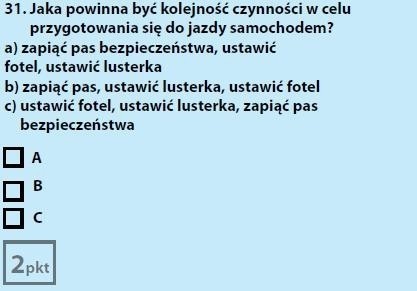 W nowych testach na prawo jazdy na przeczytanie pytania i...