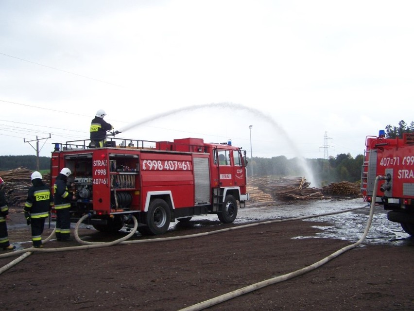 Ćwiczenia strażaków w Gliśnie