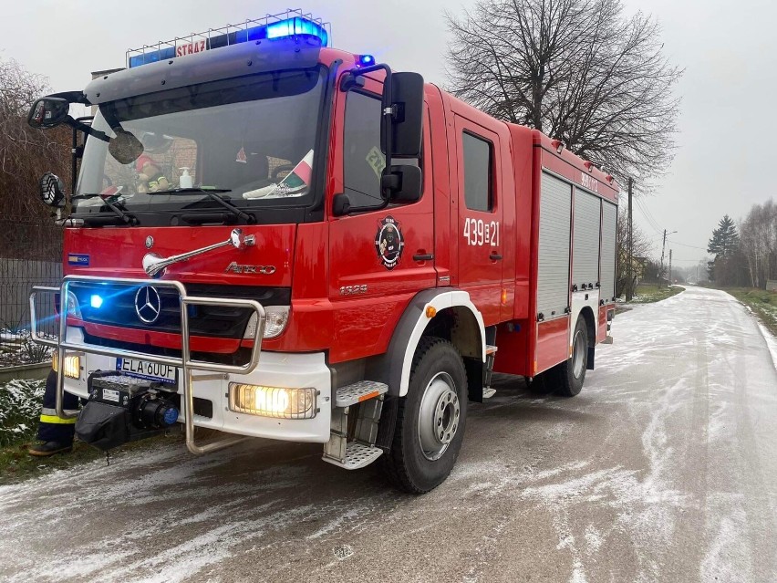 Pożar w domu w Dobrej w gminie Sędziejowice   