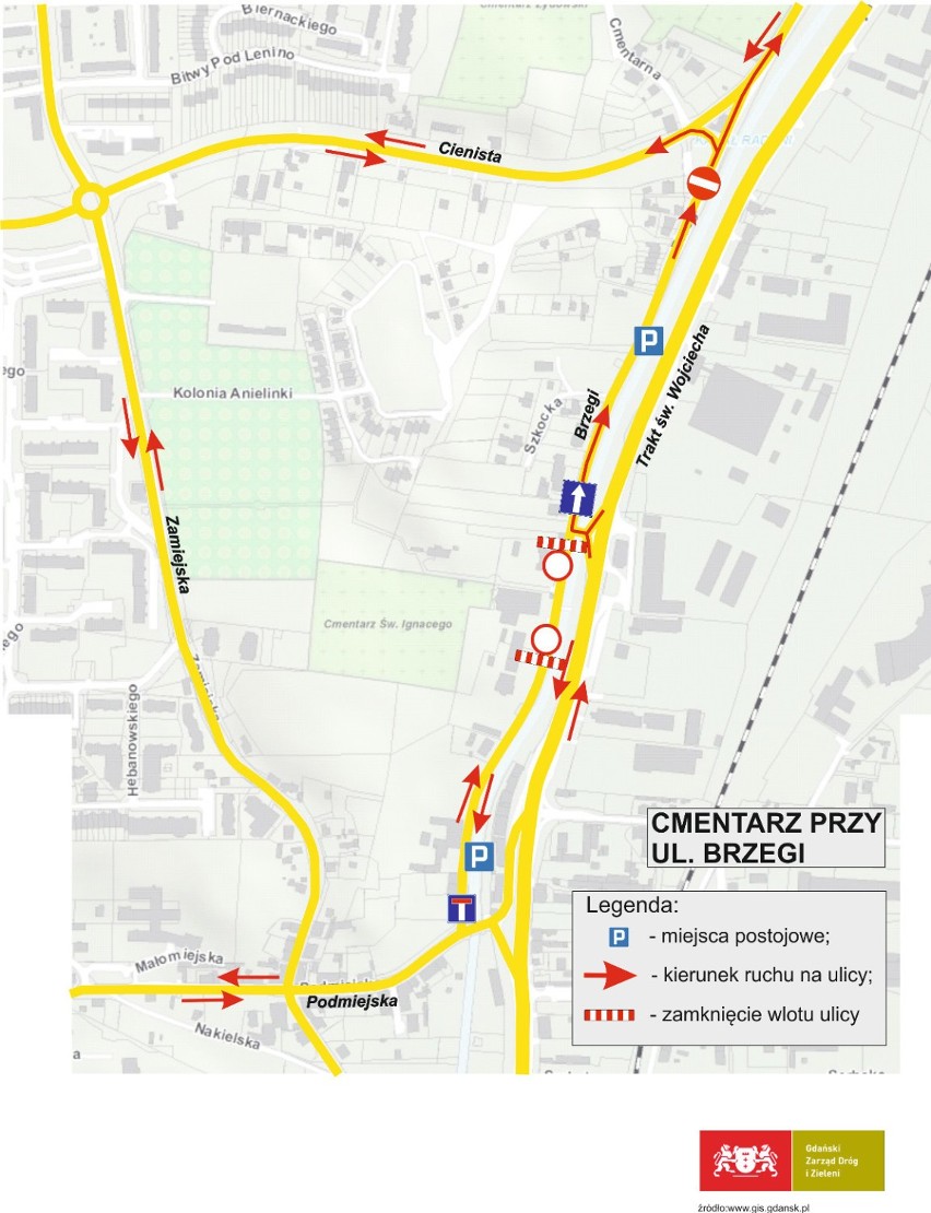 Wszystkich Świętych 2018. Jak dojechać na gdańskie cmentarze. Parkingi i organizacja komunikacji miejskiej 1 listopada 2018 [mapki]