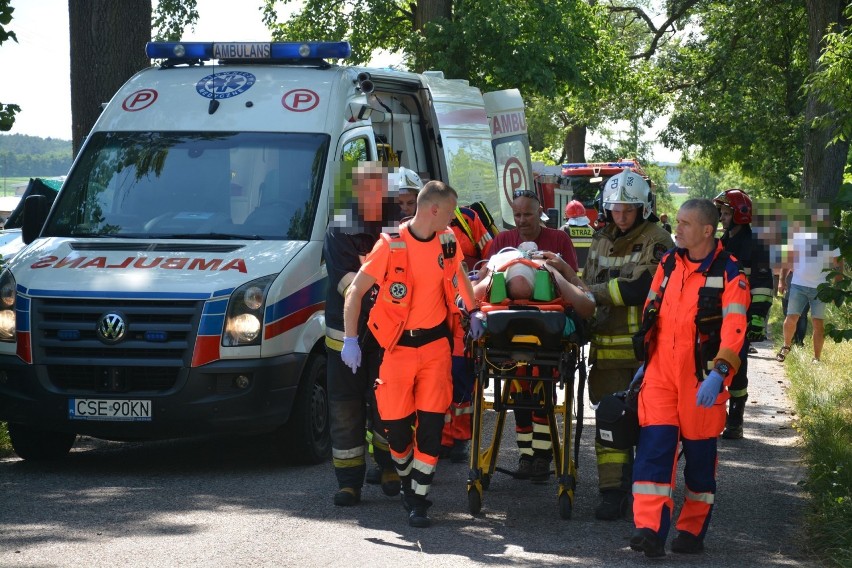 Poważny wypadek na trasie Więcbork - Jastrzębiec. Są ranni