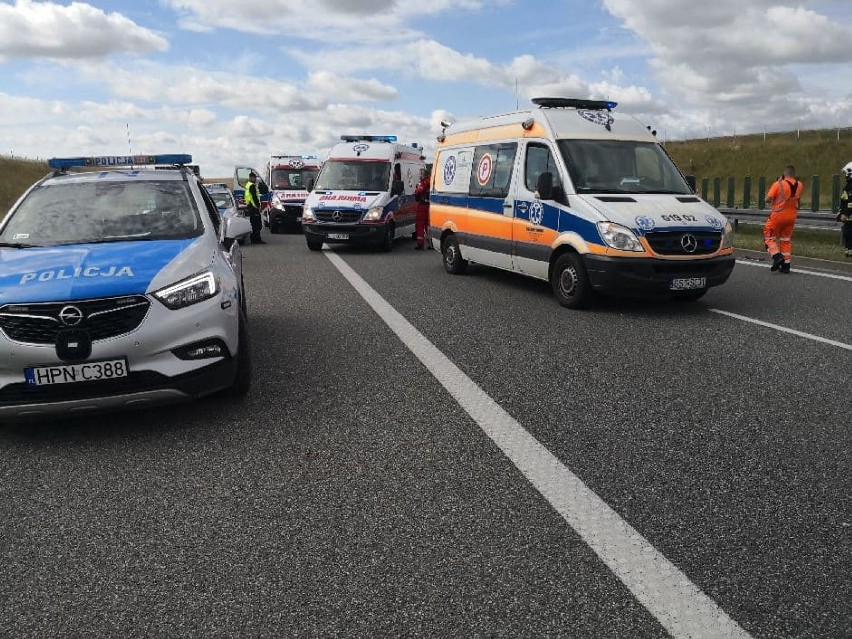 Wypadek drogowy na autostradzie A1 [9.07.2020]