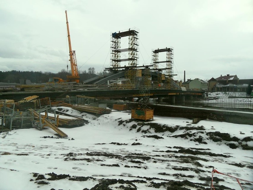 Budowa mostu w Żywcu [ZDJĘCIA]