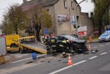 Wypadek na skrzyżowaniu Łódzkiej i Dąbrowskiego w Zduńskiej Woli [zdjęcia]