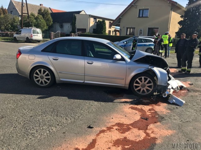 Wypadek w Pogórzu. Droga wojewódzka 407 w Pogórzu jest zablokowana. Policjanci wyznaczyli objazdy.