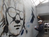 Katowice Street Art Festival rozpoczęty. Powstaje mural o Kukuczce i Magiku [WIDEO]