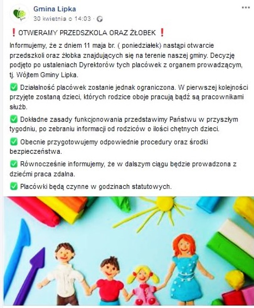 Przedszkola w gminach Złotów, Jastrowie, Tarnówka, Krajenka i Lipka
