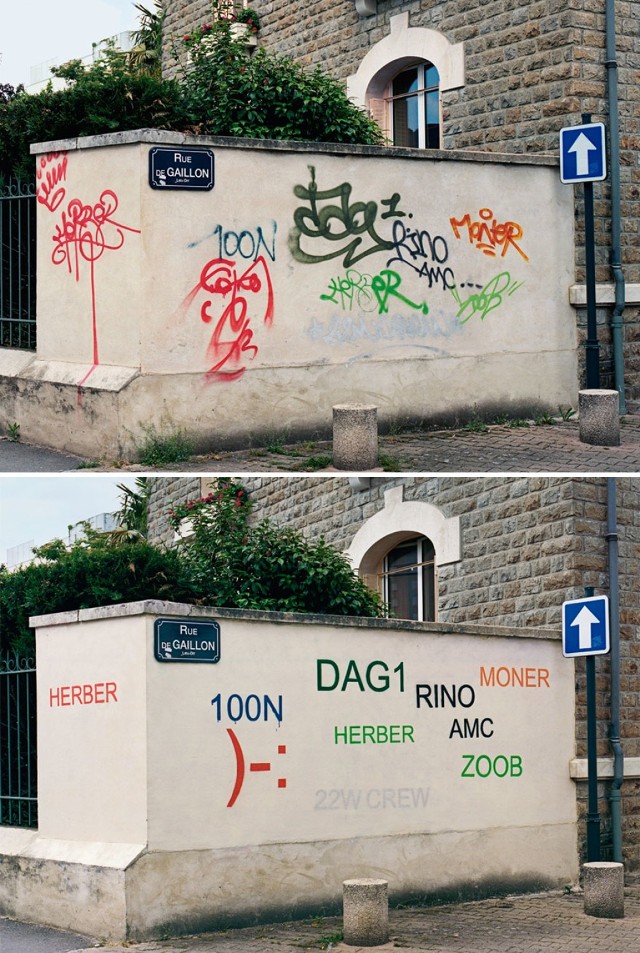 Poprawia okropne graffiti, by nadać im piękna. Zobacz niesamowite prace francuskiego artysty!
