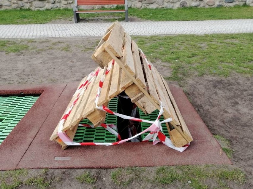 Trampolina na Plantach w Goleniowie do naprawy. "Piramida" zniknie